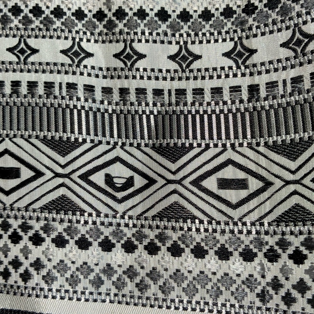 Nine Wear skirt, full with pleats, black & white woven stripe & pattern. 16 EUC - Picture 9 of 17